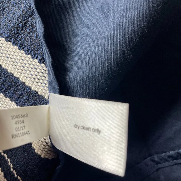 Lane Bryant Womens Blue Open Front Fringe Detail Draped Blazer Jacket Size 20 - Picture 5 of 8